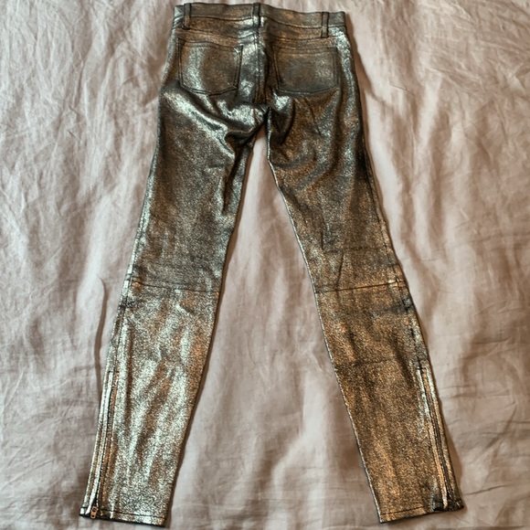 J Brand Gold Genuine Suede Pants 27 - Picture 4 of 10